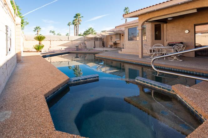 Backyard and pool area